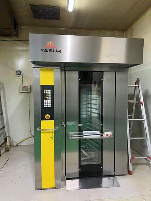 a cremalheira Oven Diesel Rotary Oven Double da padaria de 40x60cm submete 36 bandejas para a pizza de cozimento dos bolos do pão