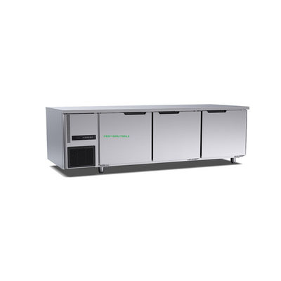 460 tampo da mesa de aço inoxidável do congelador do refrigerador do banco da porta do litro 3 1800×700×800mm