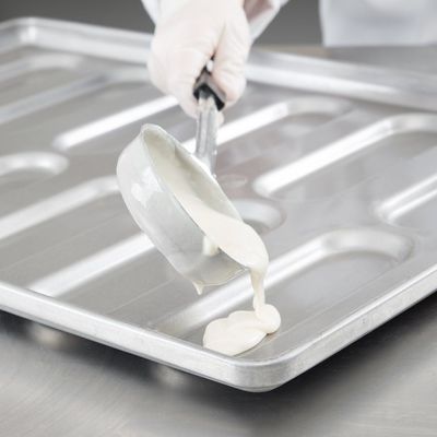 41055 vitrificou o bolo arredondado de aço aluminizado Pan Tray do sanduíche de pão francês do fim