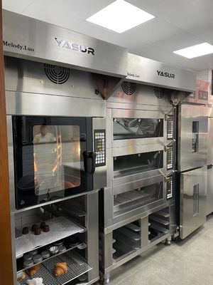 Pão do croissant de Oven Rotary Oven Five Trays 40X60cm da convecção da padaria do vapor e forno dinamarqueses 9.5Kw da pastelaria