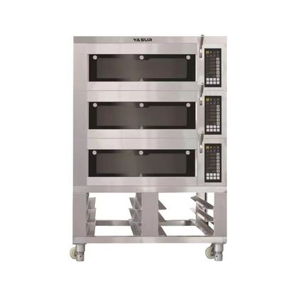 vapor de cozimento elétrico de Tray Commercial Deck Oven With do forno 9 da plataforma de 16.5kw 18x26 3
