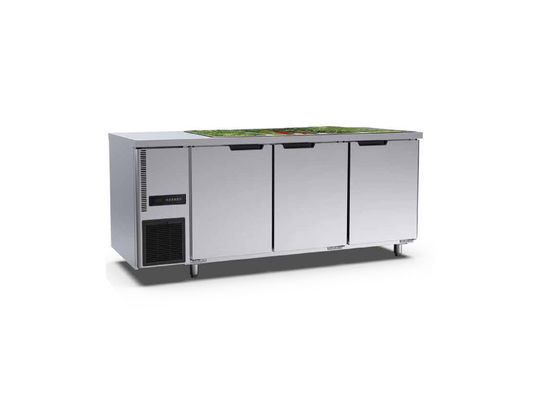 Congelador ereto comercial 1800×700×800mm de 3 portas de aço inoxidável para o hotel da padaria