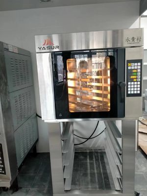 Bandejas convencionais de Oven Five E.U. do gás do ar quente de Yasur 18&quot;” pão do croissant X26 e forno dinamarqueses 9.5Kw da pastelaria, com vapor