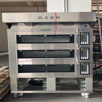 forno pequeno 40X60cm da pizza da plataforma da bandeja 3 de Oven European 6 da plataforma da padaria 11kw