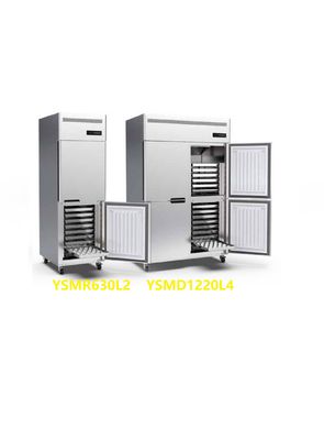 bandejas da porta 30 do congelador 220v ereto comercial sistema duplo de aço inoxidável de 4