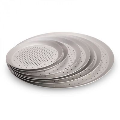 Tray Round Hard Anodised de cozimento de alumínio perfurado 16 polegadas perfurou a bandeja da pizza
