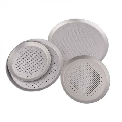 Tray Round Hard Anodised de cozimento de alumínio perfurado 16 polegadas perfurou a bandeja da pizza
