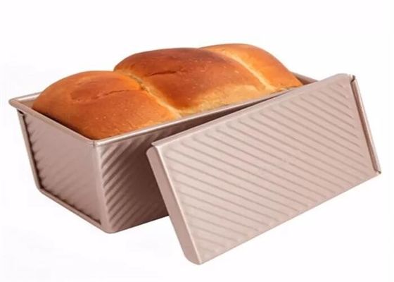 O naco de alumínio não-aderente do ouro do NSF do Foodservice filtra naco ondulado Pan Bread Tin