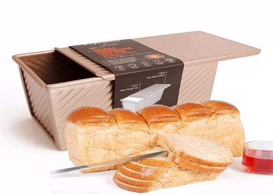 O naco de alumínio não-aderente do ouro do NSF do Foodservice filtra naco ondulado Pan Bread Tin