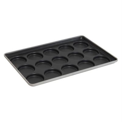 NSF de cozimento de alumínio vitrificado 41005 da bandeja queque Pan Hamburger Bun de cozimento superior de 15 moldes
